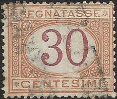 ITALY 1870 Postage Due - 30c. Mauve And Orange FU - Taxe