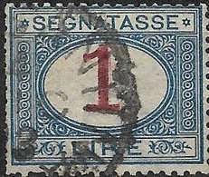 ITALY 1870 Postage Due - 1l. Mauve And Blue FU - Postage Due