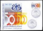 ALGERIE - ALGERIA - 2011- 50 Ans De L'Agence De Presse Algérienne -APS- FDC Officiel - Erreurs Sur Timbres