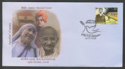 India 2008  MAHATMA GANDHI  MOTHER TERESA  SWAMI VIVEKANAND FLAG DOVE Cahet  Special Cover # 32785 Indien Inde - Mahatma Gandhi