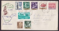 Spain Mult. Franked Souvenir - Tenerife 1970 Cover Brief Letra To HELLERUP Denmark Map Karte Cachet - Briefe U. Dokumente