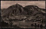 AK Blick Auf Rhein Und Hotel Auf Dem Drachenfels, Gel Frankiert 1957 - Drachenfels