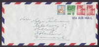 Japan Airmail Par Avion Mult Franked Deluxe TOKIO 1969 Cover To KØBENHAVN Denmark - Luchtpost