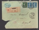 FRANCE 1925 N° Usages Courants Obl. S/Lettre Entiére Recommandée - Lettres & Documents
