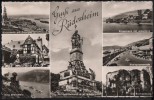 AK Rüdesheim, Drosselgasse, Rheinpromenade, Nationaldenkmal, Gelaufen 1963 - Ruedesheim A. Rh.