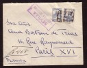 Censura Militar SEVILLA - Lettre De Sevilla  Vers Paris - 1937. - Nationalists Censor Marks