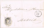 Envuelta CADIZ 1870. Alegoria, Fechador Y Parrilla Numeral 3 - Storia Postale