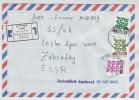 Israel Registered Air Mail Cover Sent To Czechoslovakia Miilya 2-4-1981 - Luftpost