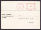 Switzerland Meter Stamp (1761) Eisen & Kohlen-aktiengesellschaft SURSEE 1952 Card REISE-AVIS (2 Scans) - Automatenzegels