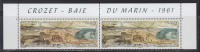 = Crozet - Baie Du Marin 1961, Paire Haut De Feuille Neufs N°599 Terres Australes Et Antarctiques - Blocs-feuillets