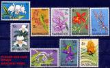 BARBADOS 1976 ORCHIDS FLOWERS RE-PRINTED SC# 396a-408a VF MNH (D0134) - Barbades (1966-...)