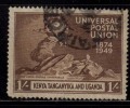 K.U.T. Keyna Uganda Tanganyika Used 1949, 1/- U.P.U. UPU - Kenya, Uganda & Tanganyika
