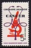 1965 USA Crusade Against Cancer Stamp Sc#1263 Microscope Stethoscope Medicine - Chimie