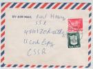 Israel Air Mail Cover Sent To Czechoslovakia Shefaram 24-12-1975 - Aéreo