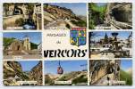 CPSM PAYSAGES DU VERCORS - Villard - Goulets - Ecouges - Barraques - Vassieux - 9x14cm - Vercors
