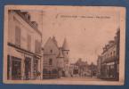21 COTE D'OR - CP ANIMEE ARNAY LE DUC - PLACE CARNOT COTE DES HALLES - COLL SAVARIN - RESTAURANT CAFE ROZE ...1938 - Arnay Le Duc