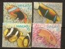 Vanuatu 1994 N° 959 / 62 ** Faune Marine, Poissons, Anémone De Mer, Orange-fin, Anemonefish, Amphiprion Clarkii - Vanuatu (1980-...)