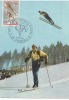CARTE PREMIER JOUR FRANCE 1968 INAUGURATION JO DE GRENOBLE SKI DE FOND  SAUT A SKI - Winter 1968: Grenoble