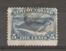 NEWFOUNDLAND - 1887 ISSUE COMMON SEAL 5c DARK BLUE USED  SG 59 - 1865-1902