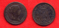 ESPAGNE - ESPAÑA - SPAIN  - ISABEL II -5 CENTIMOS DE REAL 1856 - SEGOVIA - Andere & Zonder Classificatie