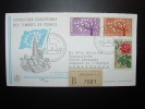 FRANCE EUROPA CEPT 1962 TAXE GERBES AU DOS RECOMMANDE REGISTERED CONSEIL EUROPE - Storia Postale