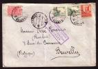 Censura Militar ZARAGOZA - Lettre De Zaragoza  Vers Bruxelles - 1937. - Marcas De Censura Nacional