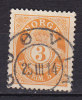 Norway 1910 Mi. 77 A     3 Ø Posthorn Deluxe GJØVIK Cancel !! - Used Stamps