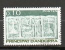 ANDORRE  10c Vert Foncé Brun Olive 1983 N°317 - Used Stamps