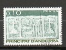 ANDORRE  10c Vert Foncé Brun Olive 1983 N°317 - Usati