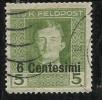 OCCUPAZIONE AUSTRIACA 1918 CENT. 6 SU 5 H USATO USED OBLITERE' - Occ. Autrichienne