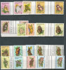 COCOS ISLANDS 1982 BUTTERFLIES AND MOTH SC# 87-102 FRESH VF MNH GUTTER PAIRS - Cocos (Keeling) Islands