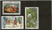 NOUVELLE CALEDONIE Poste Aerienne - Fleurs - Sport - Crustasés N 152/165/162 Oblitéré - Crustaceans