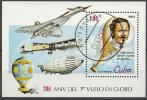 200th ANNIVERSARY OF BALLON FLIGHT, Cuba, 1983., Block - Blokken & Velletjes