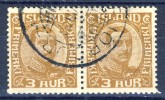 #D1519. Iceland 1920. Michel 84 (pair). Cancelled(o) - Gebraucht