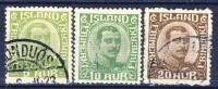 #D1532. Iceland 1921-22. Michel 99-101. Used(o) - Usati