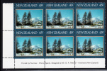 New Zealand Scott #750 MNH Inscription Block Of 6 45c Mt. Ngaunuhoe - Blocs-feuillets