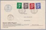 Schweiz 1939-05-14 Int.Ballonwettfliegen Illustr.Brief Landi Satz - First Flight Covers