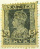 India 1939 King George VI 3p Service - Used - 1936-47  George VI