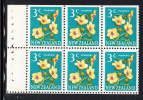 New Zealand Scott #386 MH Booklet Pane Of 6 3c Puarangi - Markenheftchen