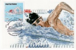 Carte Premier Jour SPM 07/07/10 - Natation - Saint-Pierre - Maximum Cards