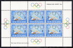 New Zealand Scott #B76a MNH Miniature Sheet Of 6 Health Stamps - Girl Swimming, Olympic Rings - Ungebraucht