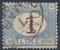 1870-74 REGNO USATO SEGNATASSE 1 LIRA - RR9830-2 - Strafport