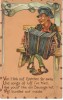 Valentines Love Lost Man Plays Accordian On C1900s Vintage Tucks Leatherette Series #114 Postcard - Saint-Valentin