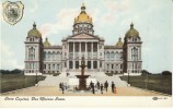 Des Moines IA Iowa, State Capitol Building Architecture, C1910s Vintage Postcard - Des Moines
