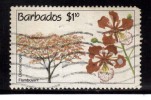 Barbados Used 1992, 1.10c Flora Tree Series, Flower - Barbados (1966-...)