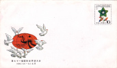 DOVE,PEACE ESPERANTO 1986 COVER STATIONERY ENTIER POSTAL UNUSED CHINA. - Tauben & Flughühner