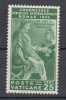 Vaticano - 1935 - Congresso Giuridico - 25 Cent. ** Siglato Luigi Gazzi - Ongebruikt