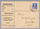 Schweiz 1942k-09-01 Nachnahmekarte 30Rp. Taube Blau Abrüstungskonf. Zürich Sihlfeld - Cartas & Documentos