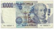 10.000  LIRE - ALESSANDRO  VOLTA - Anno 1995  -  D.M. 3 Sett. 1984 - Firme: FAZIO / SPEZIALI. - 10000 Lire