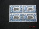 Ceylon  1947  K.George VI   Block Of 4      6 Cents     SG402    MNH/MH Top Pair - Ceylon (...-1947)